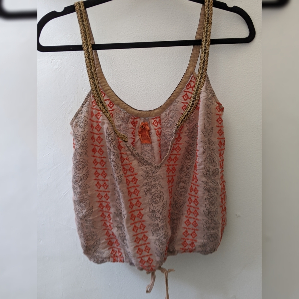 Free people embroidered crop top